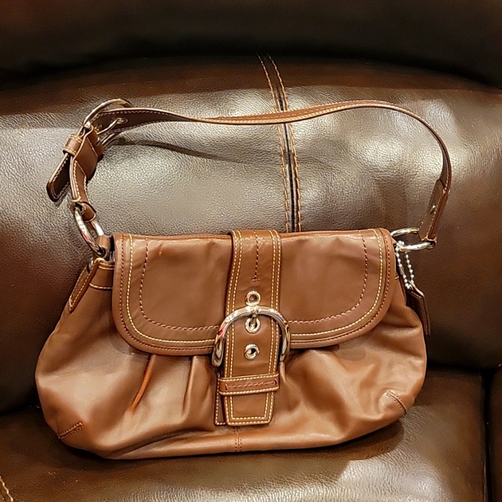 Coach hobo handbag purse brown